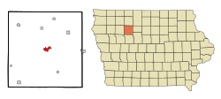Pocahontas County Iowa Incorporated and Unincorporated areas Pocahontas Highlighted